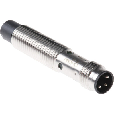 Omron Inductive Barrel-Style Proximity Sensor, M8 x 1, 4 mm Detection, PNP Output, 12 → 24 V dc, IP67
