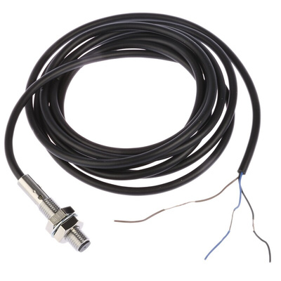 Omron Inductive Barrel-Style Proximity Sensor, M8 x 1, 2 mm Detection, PNP Output, 12 → 24 V dc, IP67