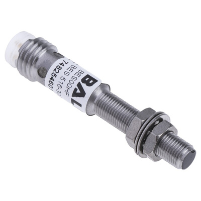 BALLUFF Inductive Barrel-Style Proximity Sensor, M5 x 0.5, 1.5 mm Detection, PNP Output, 10 → 30 V dc, IP67