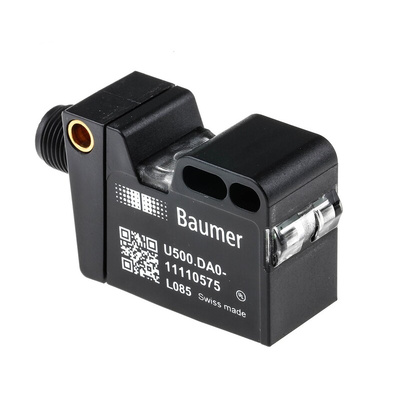 Baumer Ultrasonic Block-Style Proximity Sensor, 100 → 1000 mm Detection, Analogue Output, 12 → 30 V dc,