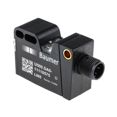 Baumer Ultrasonic Block-Style Proximity Sensor, 100 → 1000 mm Detection, Analogue Output, 12 → 30 V dc,