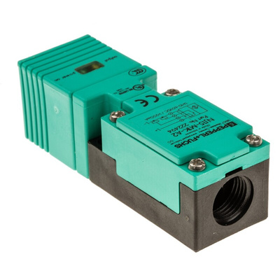 Pepperl + Fuchs Inductive Block-Style Proximity Sensor, 15 mm Detection, PNP Output, 10 → 60 V dc, IP67