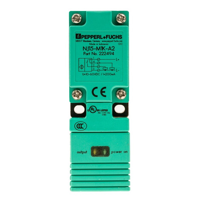 Pepperl + Fuchs Inductive Block-Style Proximity Sensor, 15 mm Detection, PNP Output, 10 → 60 V dc, IP67