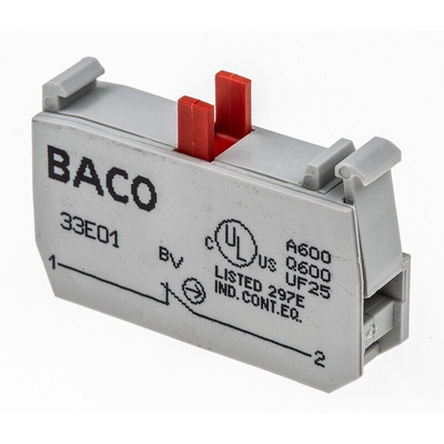 BACO BACO Series Contact Block, 600V, 1NC