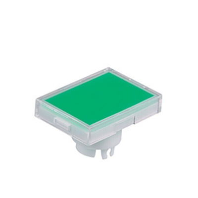 NKK Switches Green/Clear Push Button Cap for Use with YB Series Pushbuttons, 21 x 15 x 12.2mm