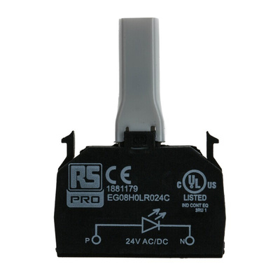 RS PRO Light Block - Red, 24 V ac/dc