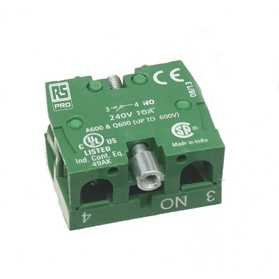 RS PRO Contact Block, 500V, 1NO