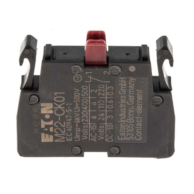 Eaton M22 Series Contact Block for Use with N(S)1(-4) Series, NZM1(-4) Series, PN1(-4) Series, 1NC