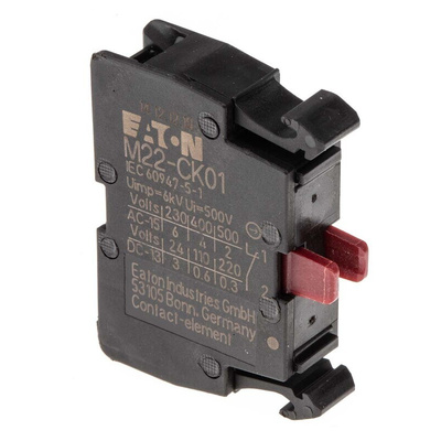 Eaton M22 Series Contact Block for Use with N(S)1(-4) Series, NZM1(-4) Series, PN1(-4) Series, 1NC