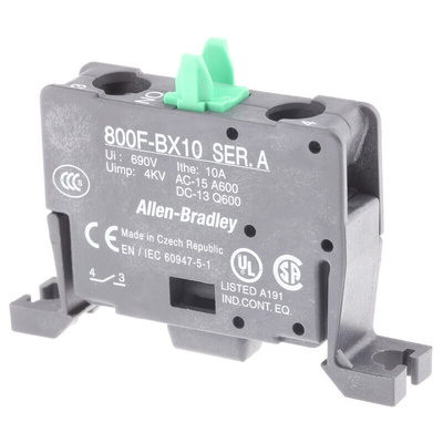 Allen Bradley 800F Contact Block - 1NO 600 V