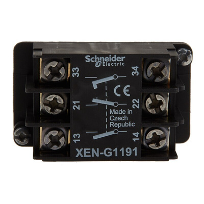 Schneider Electric XENG Series Contact Block, 2NO + 1NC