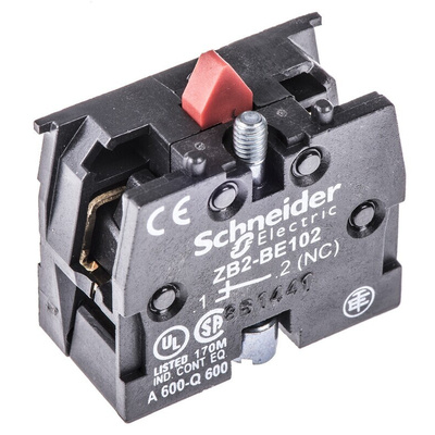 Schneider Electric XB2 Series Contact Block, 600V, 1NC