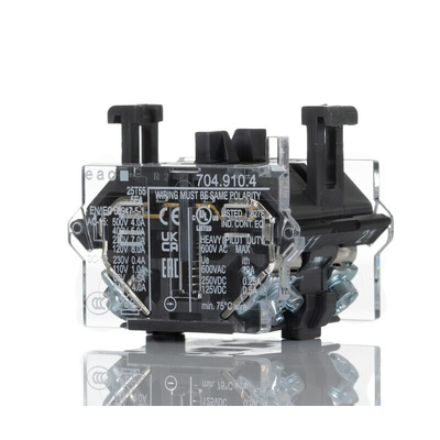 EAO Contact Block for Use with Series 04 Switches, 500V ac, 2NC