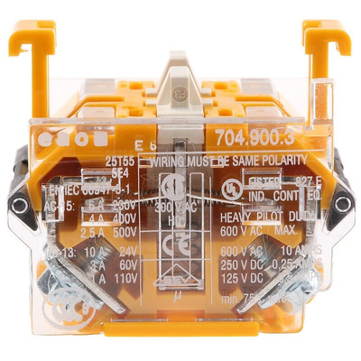 EAO Contact Block for Use with 04 Series, 500V ac, 1CO