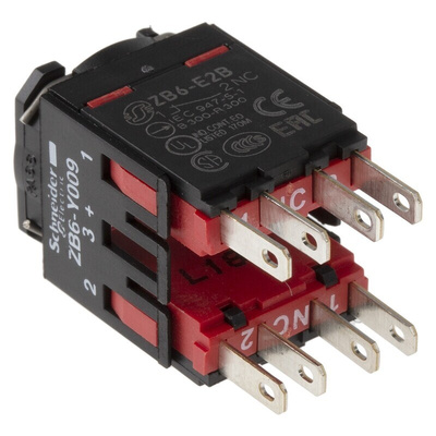 Schneider Electric Harmony XB6 Series Contact Block, 2NC