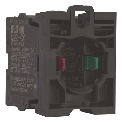 Eaton RMQ Titan M22 Series Contact Block, 500V, 1NO + 1NC