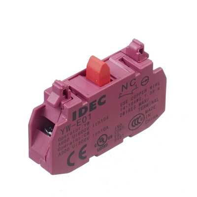 Idec CW Series Series Contact Block, 1NC