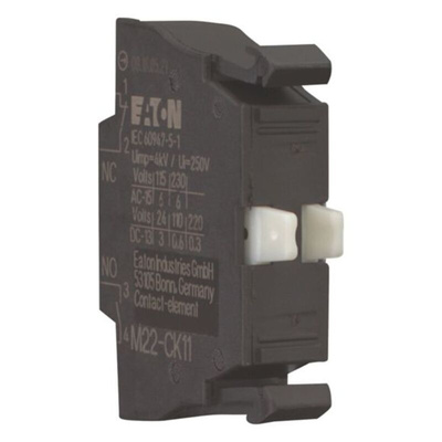 Eaton M22 Series Contact Block for Use with NZM1, 220 V dc, 240V ac, 1NO + 1NC