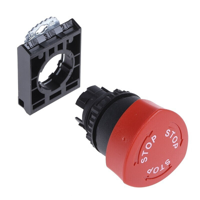 BACO Red Stop, Turn to Reset Push Button Head, 22mm Cutout, IP66