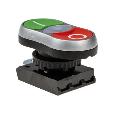 BACO Green, Red Illuminated Spring Return Push Button Head, 22mm Cutout, IP66