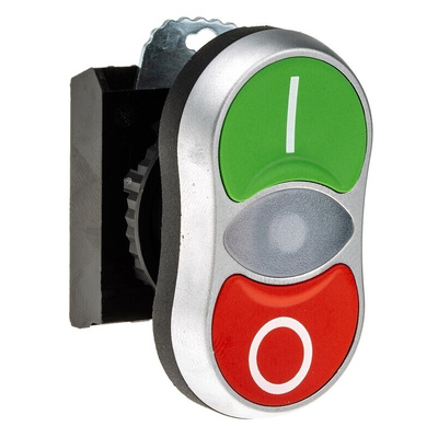 BACO Green, Red Illuminated Spring Return Push Button Head, 22mm Cutout, IP66