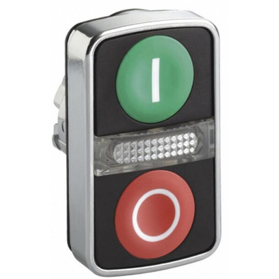 Schneider Electric Harmony XB4 Series Green, Red Momentary Push Button Head, 22mm Cutout, IP66, IP67, IP69K