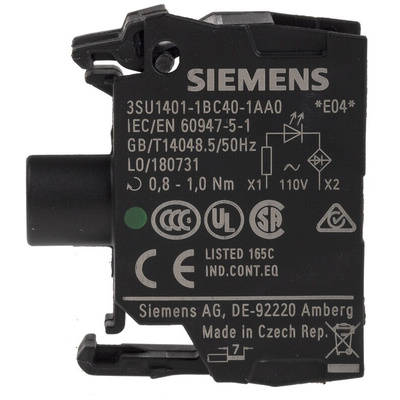 Siemens SIRIUS ACT Light Block - Green, 110 V ac