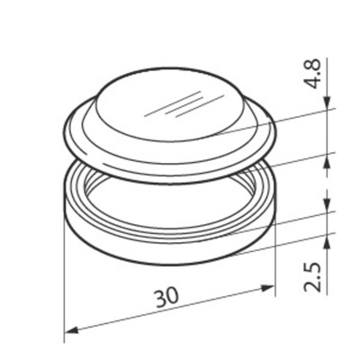 NKK Switches Dust Cover, For Use With LB Series Pushbutton Switch