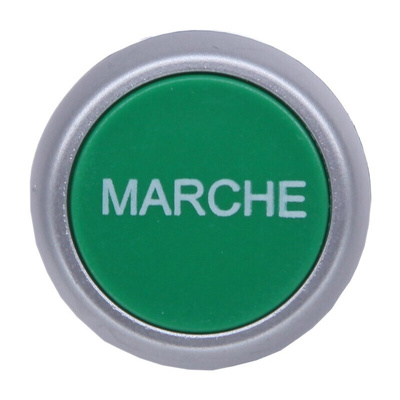 RS PRO Green Spring Return Push Button Head, 22mm Cutout, IP65