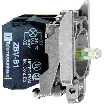 Schneider Electric ZB4 Series Light Block, 120V, White Light, 1CO