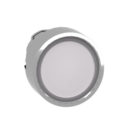 Schneider Electric Harmony XB4 Series White Illuminated Spring Return Push Button Head, 22mm Cutout, IP66, IP67, IP69K