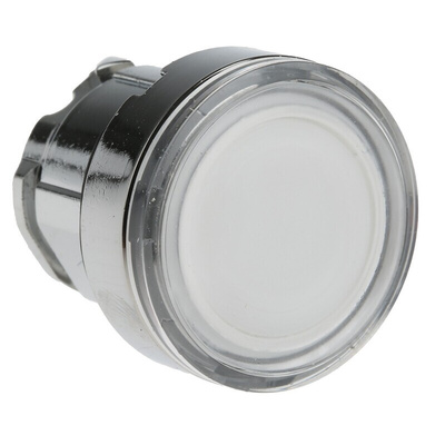 Schneider Electric Harmony XB4 Series White Illuminated Spring Return Push Button Head, 22mm Cutout, IP66, IP67, IP69K