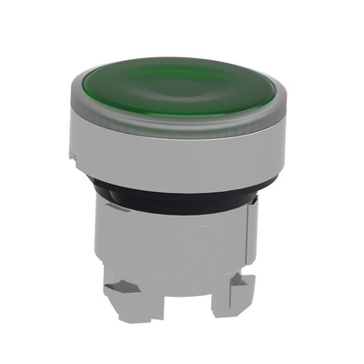 Schneider Electric Harmony XB4 Series Green Illuminated Spring Return Push Button Head, 22mm Cutout, IP66, IP67, IP69K