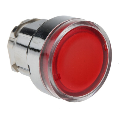 Schneider Electric Harmony XB4 Series Red Illuminated Spring Return Push Button Head, 22mm Cutout, IP66, IP67, IP69K