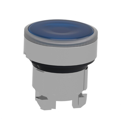 Schneider Electric Harmony XB4 Series Blue Illuminated Spring Return Push Button Head, 22mm Cutout, IP66, IP67, IP69K