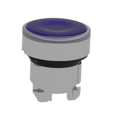 Schneider Electric Harmony XB4 Series Blue Illuminated Spring Return Push Button Head, 22mm Cutout, IP66, IP67, IP69K