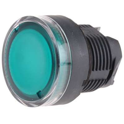 Schneider Electric Harmony XB5 Series Green Illuminated Spring Return Push Button Head, 22mm Cutout, IP66, IP67, IP69K