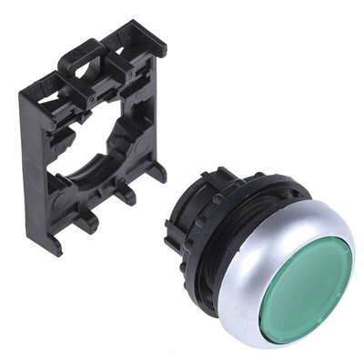 Eaton RMQ Titan M22 Series Green Illuminated Momentary Push Button Head, 22mm Cutout, IP69K