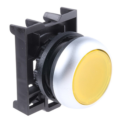 Eaton RMQ Titan M22 Series Yellow Illuminated Momentary Push Button Head, 22mm Cutout, IP69K