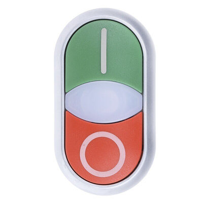Eaton RMQ Titan M22 Series Green, Red Illuminated Momentary Push Button Head, 22mm Cutout, IP66