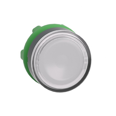 Schneider Electric ZB5 Series White Illuminated Spring Return Push Button Head, 22mm Cutout, IP66, IP67, IP69K