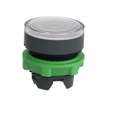 Schneider Electric ZB5 Series White Illuminated Spring Return Push Button Head, 22mm Cutout, IP66, IP67, IP69K