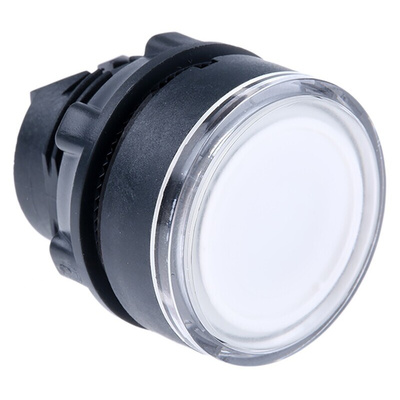 Schneider Electric ZB5 Series White Illuminated Spring Return Push Button Head, 22mm Cutout, IP66, IP67, IP69K