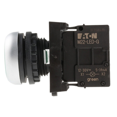 Eaton RMQ Titan M22 Series Green Illuminated Momentary Push Button Head, 22mm Cutout, IP69K