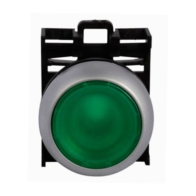 Eaton RMQ Titan M22 Series Green Illuminated Momentary Push Button Head, 22mm Cutout, IP69K