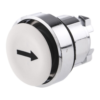 Schneider Electric Harmony XB4 Series White Spring Return Push Button Head, 22mm Cutout, IP66, IP67, IP69K