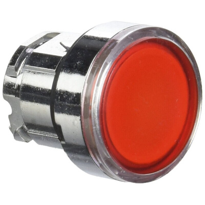 Schneider Electric Harmony XB4 Series Red Illuminated Maintained Push Button Head, 22mm Cutout, IP66, IP67, IP69K