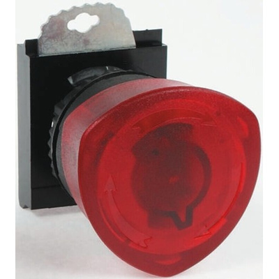 BACO Red Illuminated Stay Put Push Button Head, 22mm Cutout, IP66