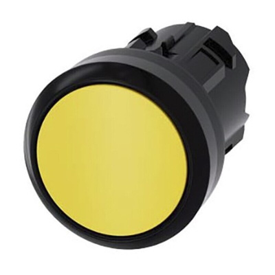 Siemens SIRIUS ACT Series Yellow Momentary Push Button Head, 22mm Cutout, IP66, IP67, IP69K