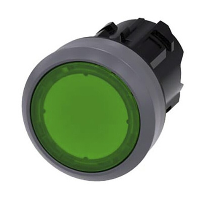 Siemens SIRIUS ACT Series Green Momentary Push Button Head, 22mm Cutout, IP66, IP67, IP69K